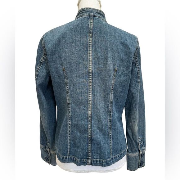Vintage 2000s-Y2K Mossimo Band Collar Button up
Denim Jacket. Medium - Picture 2 of 5